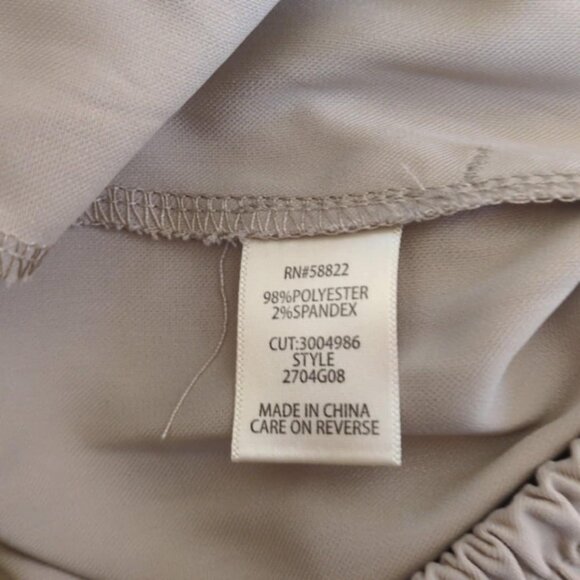 Max Studio London Wide Leg Khaki Pants Sz 10 Palazzo High Waisted Coastal Grandm - Picture 5 of 5